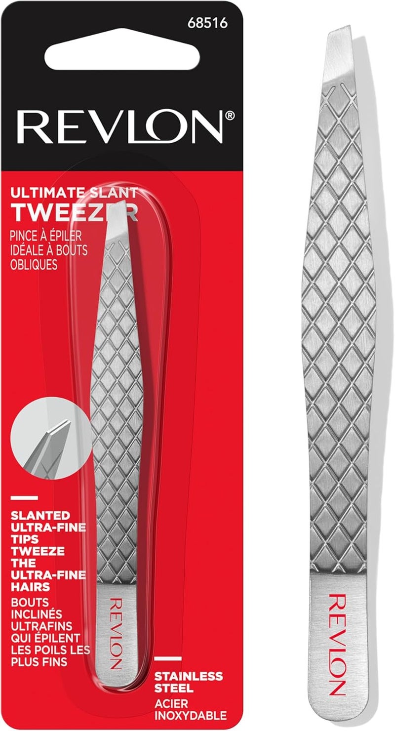 Revlon Ultimate Slant Tweezer with Hand-Finished Ultra-Fine Tips for Precise Hair Removal - Image 1